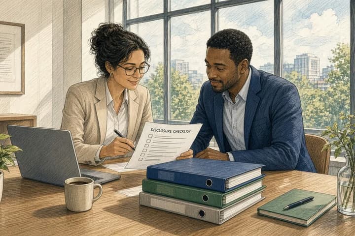 Editorial illustration for Field Note: Checklist the disclosure package before the complex close.