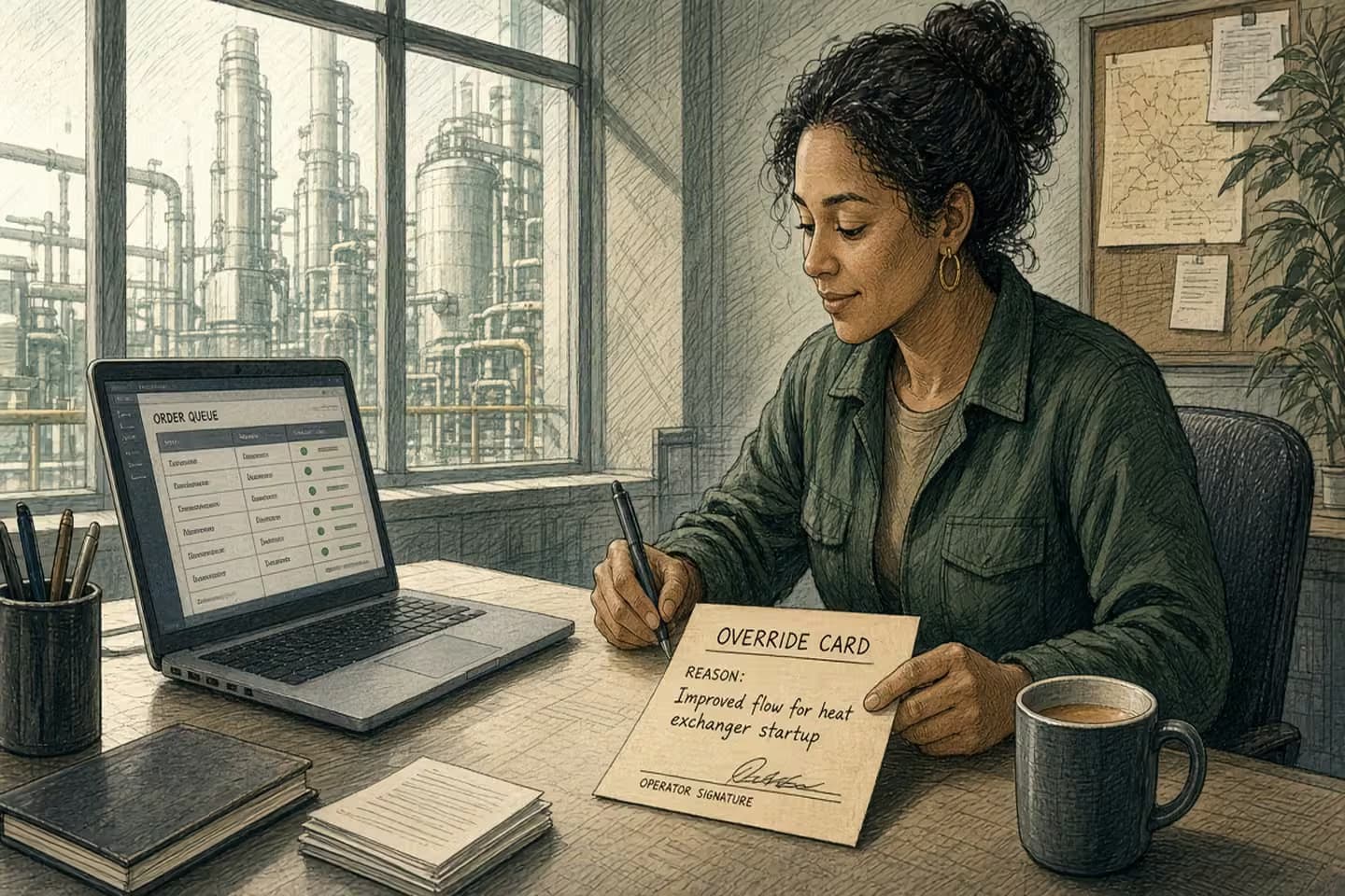 Editorial illustration for Field Note: An override without a reason is a silent decision.