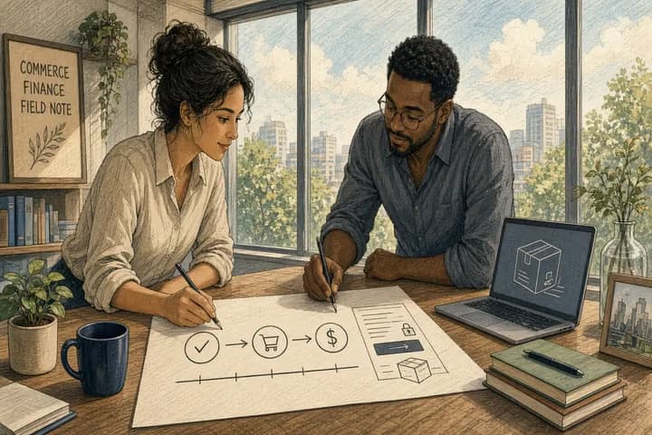 Editorial illustration for Field Note: Name auth, capture, and settle before checkout ships.