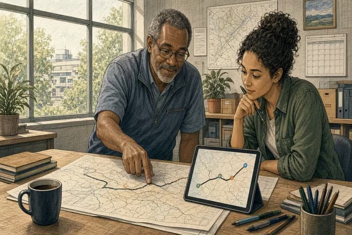 Editorial illustration for Field Note: The route should not live in one person’s head.
